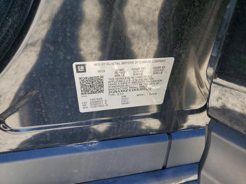 Aukcja sprzedaży 2019 Chevrolet Equinox, vin: 2GNAXKEV1K6305122, numer aukcji: 53948096