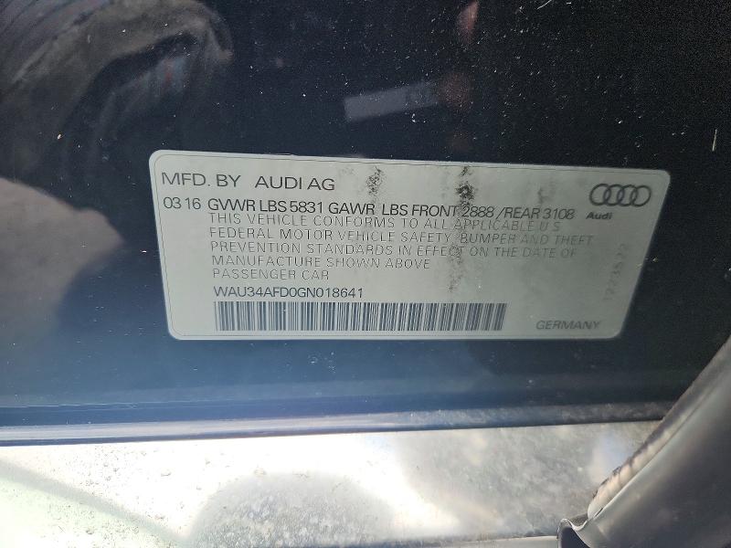 Aukcja sprzedaży 2016 Audi A8, vin: WAU34AFD0GN018641, numer aukcji: 53071416