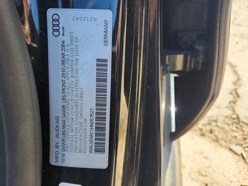 54095506 :رقم المزاد ، WAU2FAFC1HN057527 vin ، 2017 Audi S7 Quattro مزاد بيع