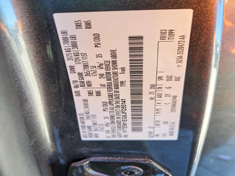 Aukcja sprzedaży 2018 Ford F150, vin: 1FTEW1EG6JFD55141, numer aukcji: 53526706
