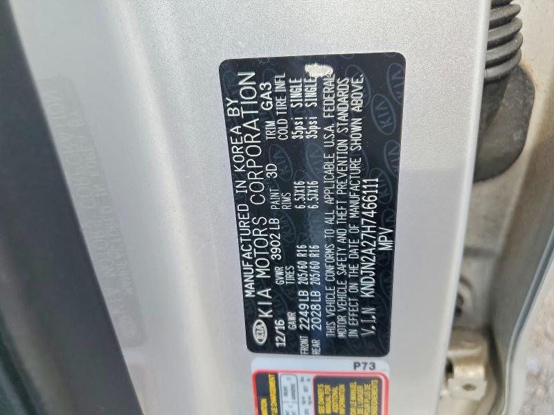 Продажа на аукционе авто 2017 Kia Soul, vin: KNDJN2A27H7466111, номер лота: 53894986