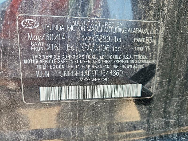 55215276 :رقم المزاد ، 5NPDH4AE9EH544860 vin ، 2014 Hyundai Elantra مزاد بيع