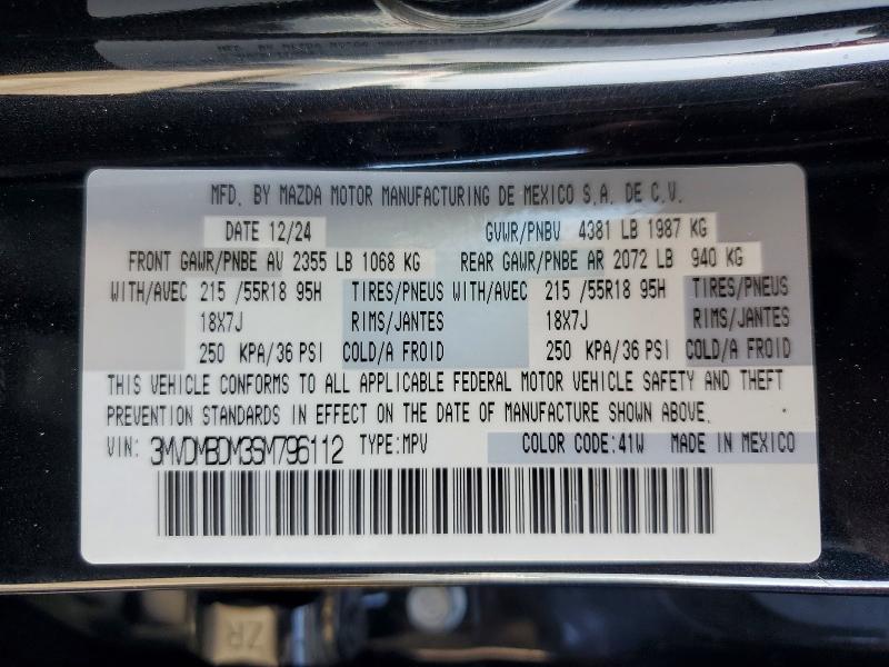 Продажа на аукционе авто 2025 Mazda Cx-30, vin: 3MVDMBDM3SM796112, номер лота: 51662396