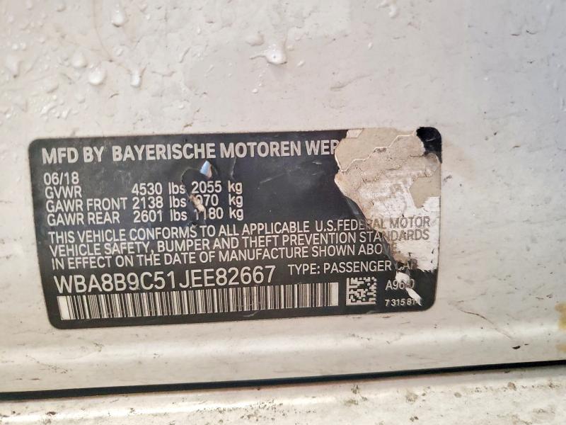 Продаж на аукціоні авто 2018 Bmw 330, vin: WBA8B9C51JEE82667, номер лоту: 51907866