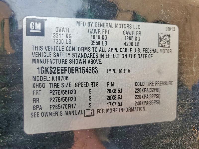 Продажа на аукционе авто 2014 Gmc Yukon, vin: 1GKS2EEF0ER154583, номер лота: 54163016