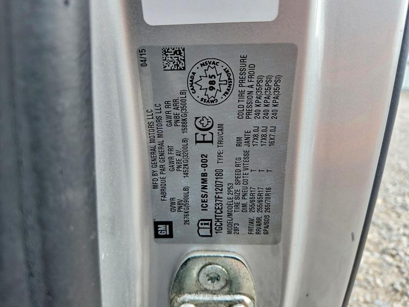 Продаж на аукціоні авто 2015 Chevrolet Colorado, vin: 1GCHTCE37F1207180, номер лоту: 53116626
