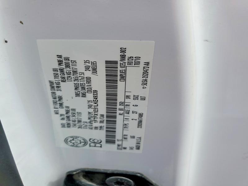 Auction sale of the 2020 Ford F150, vin: 1FTFX1E51LKE49339, lot number: 54714706