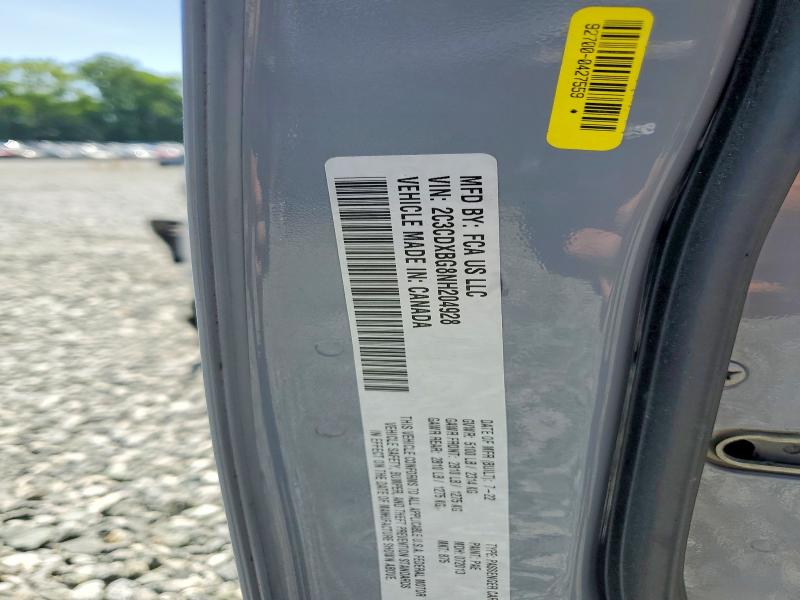 52436696 :رقم المزاد ، 2C3CDXBG8NH204928 vin ، 2022 Dodge Charger مزاد بيع