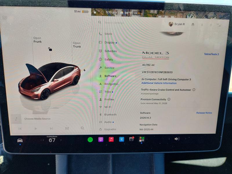 Продаж на аукціоні авто 2022 Tesla Model 3, vin: 5YJ3E1EC0NF293933, номер лоту: 51498546
