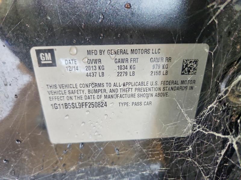2015 Chevrolet Malibu მანქანა იყიდება აუქციონზე, vin: 1G11B5SL9FF250824, აუქციონის ნომერი: 53786756