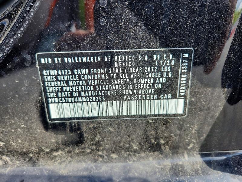 Aukcja sprzedaży 2021 Volkswagen Jetta, vin: 3VWC57BU4MM026253, numer aukcji: 53718026