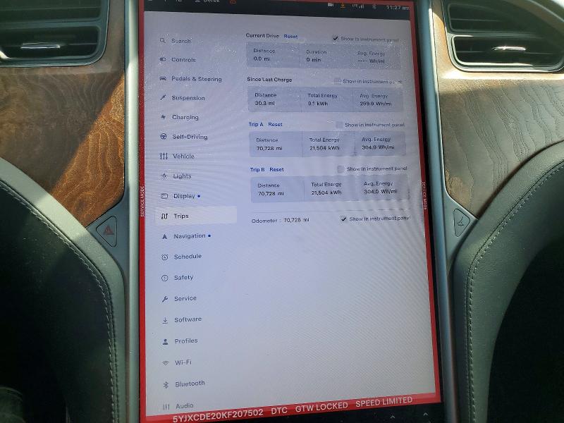 55024506 :رقم المزاد ، 5YJXCDE20KF207502 vin ، 2019 Tesla Model X مزاد بيع