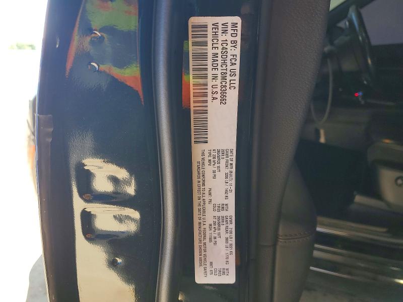 2021 Dodge Durango მანქანა იყიდება აუქციონზე, vin: 1C4SDHCT8MC836662, აუქციონის ნომერი: 52040576