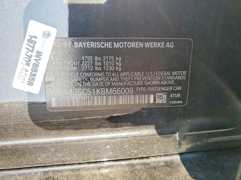 Aukcja sprzedaży 2019 Bmw 440i, vin: WBA4J5C51KBM66009, numer aukcji: 52184046