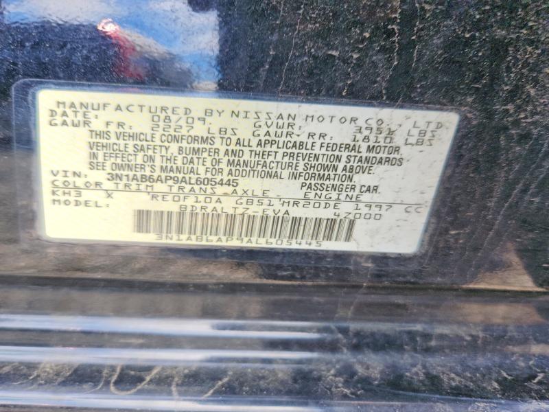 53968156 :رقم المزاد ، 3N1AB6AP9AL605445 vin ، 2010 Nissan Sentra مزاد بيع