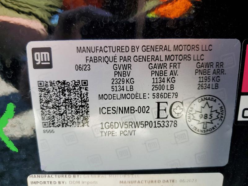 Aukcja sprzedaży 2023 Cadillac Ct5-v, vin: 1G6DV5RW5P0153378, numer aukcji: 52899846