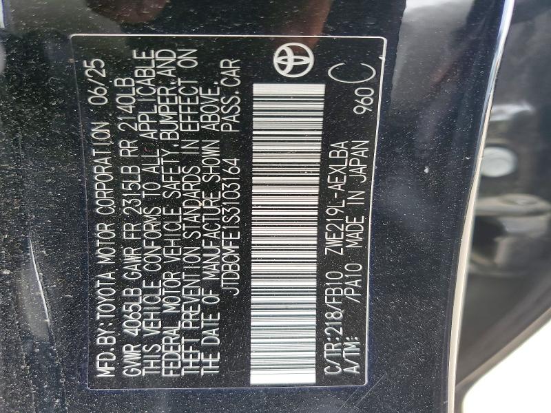 Aukcja sprzedaży 2025 Toyota Corolla Hybrid, vin: JTDBCMFE1S3103164, numer aukcji: 52715596