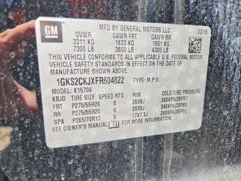 Продажа на аукционе авто 2015 Gmc Yukon, vin: 1GKS2CKJXFR604822, номер лота: 54105346