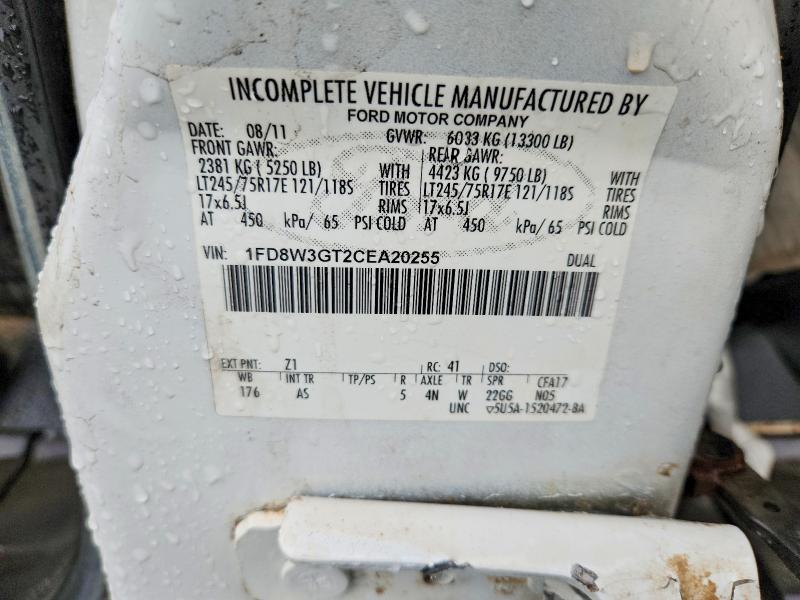 54490326 :رقم المزاد ، 1FD8W3GT2CEA20255 vin ، 2012 Ford F350 مزاد بيع