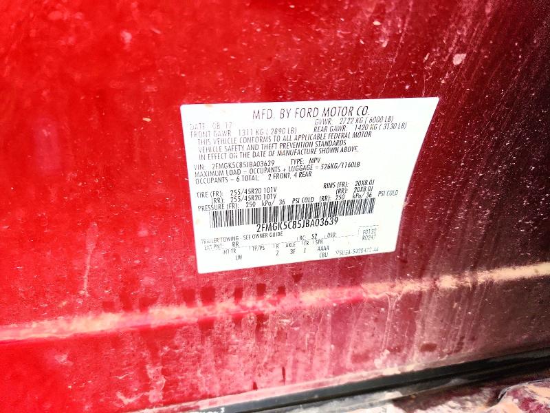 Aukcja sprzedaży 2018 Ford Flex, vin: 2FMGK5C85JBA03639, numer aukcji: 53814126