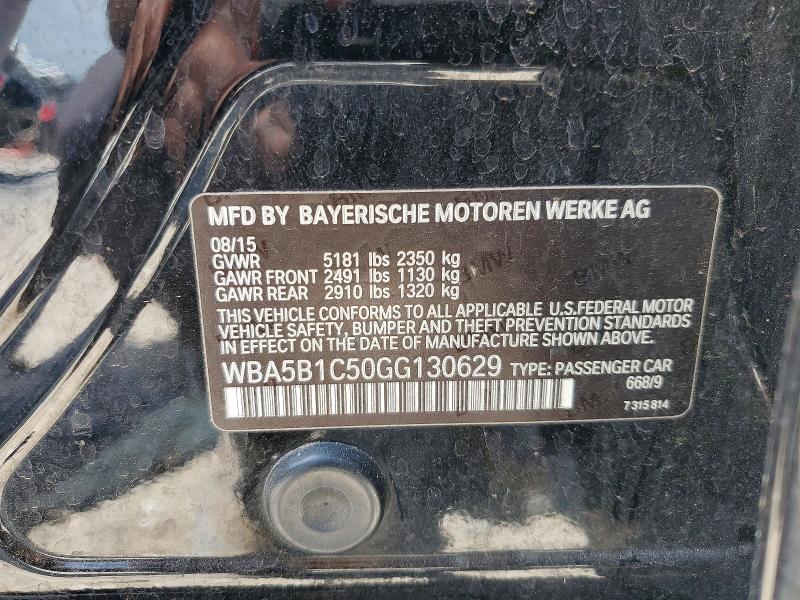 53703486 :رقم المزاد ، WBA5B1C50GG130629 vin ، 2016 Bmw 535 مزاد بيع