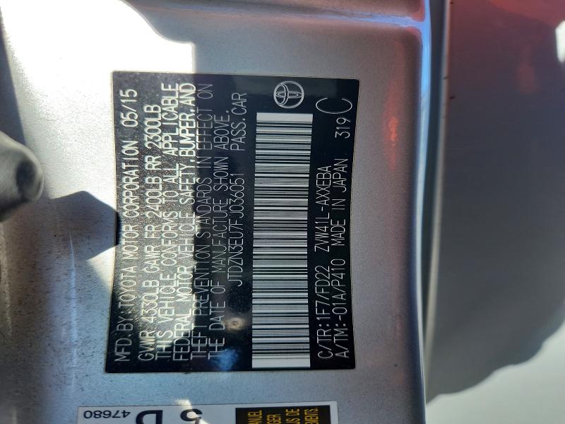 55031176 :رقم المزاد ، JTDZN3EU7FJ036051 vin ، 2015 Toyota Prius V مزاد بيع