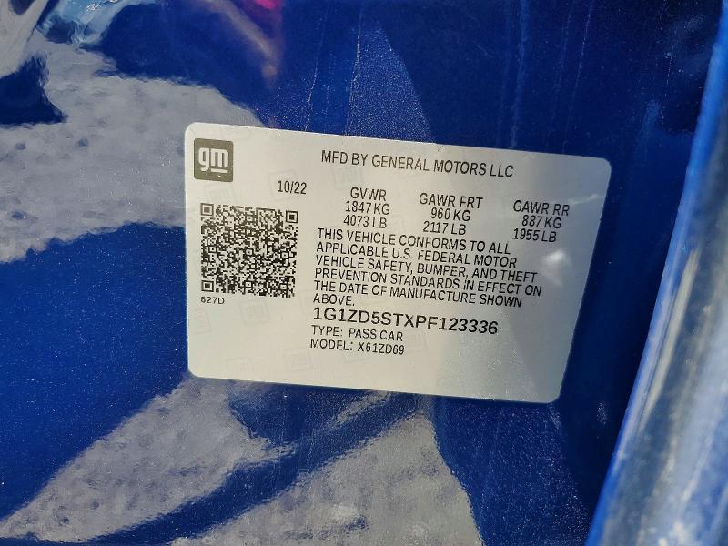 Продажа на аукционе авто 2023 Chevrolet Malibu, vin: 1G1ZD5STXPF123336, номер лота: 53438466