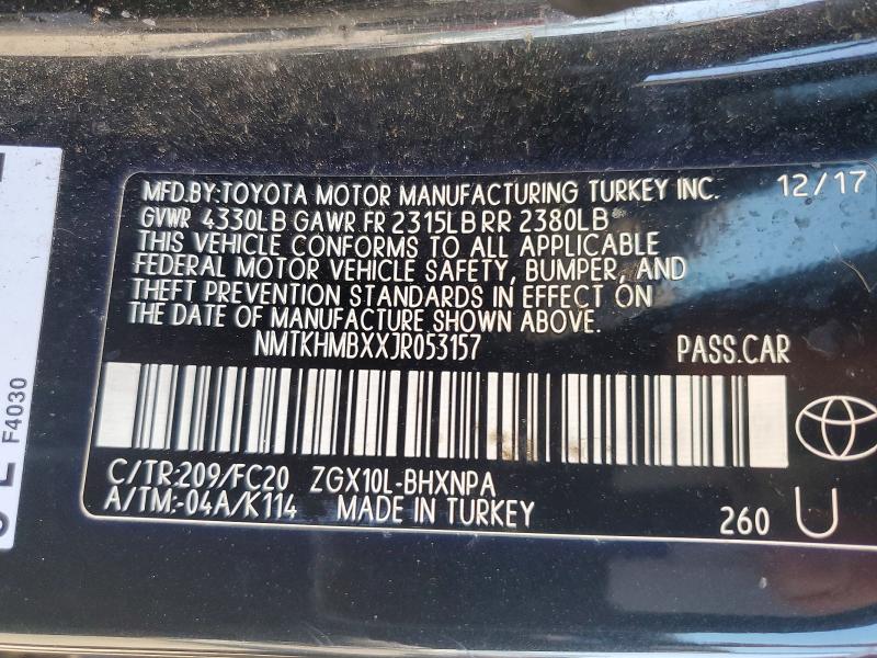 Aukcja sprzedaży 2018 Toyota C-hr, vin: NMTKHMBXXJR053157, numer aukcji: 52311916
