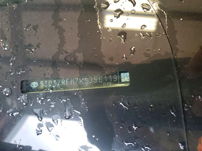 2019 Toyota Highlander მანქანა იყიდება აუქციონზე, vin: 5TDZZRFH7KS356119, აუქციონის ნომერი: 53953996