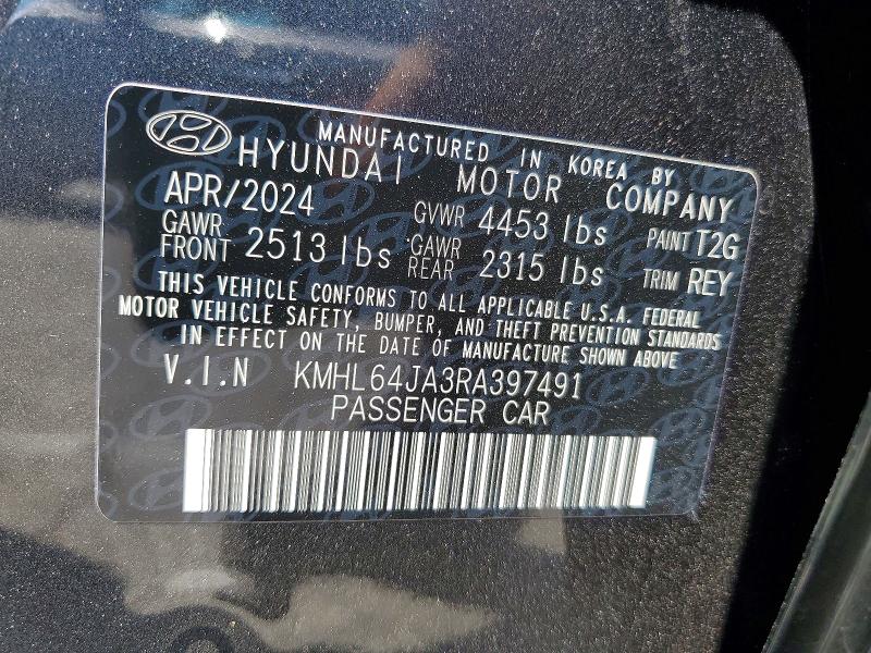 Продажа на аукционе авто 2024 Hyundai Sonata, vin: KMHL64JA3RA397491, номер лота: 54244766