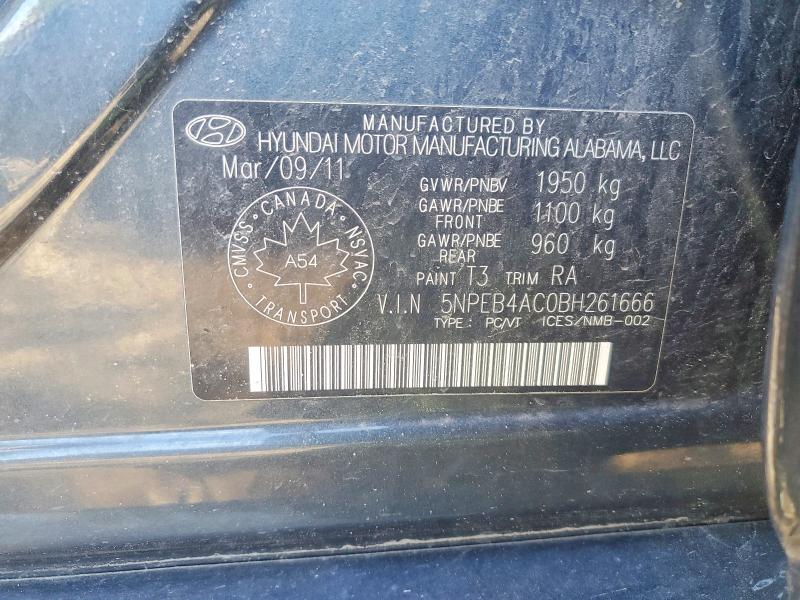 Продаж на аукціоні авто 2011 Hyundai Sonata, vin: 5NPEB4AC0BH261666, номер лоту: 54406336