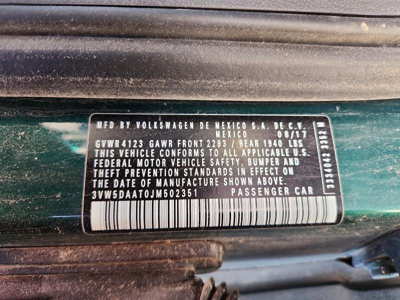 55030686 :رقم المزاد ، 3VW5DAAT0JM502351 vin ، 2018 Volkswagen Beetle مزاد بيع