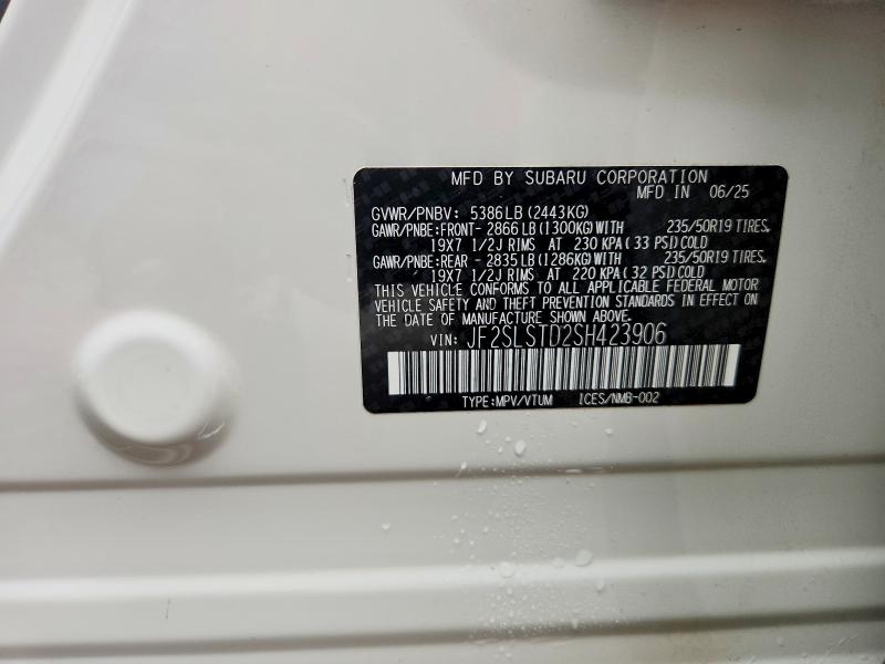 2025 Subaru Forester მანქანა იყიდება აუქციონზე, vin: JF2SLSTD2SH423906, აუქციონის ნომერი: 54127616