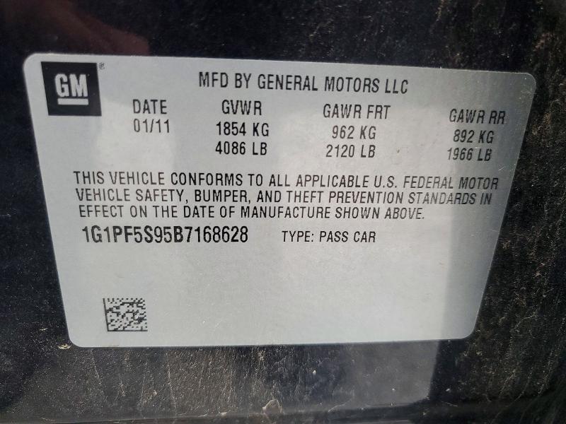 Продажа на аукционе авто 2011 Chevrolet Cruze, vin: 1G1PF5S95B7168628, номер лота: 54134056