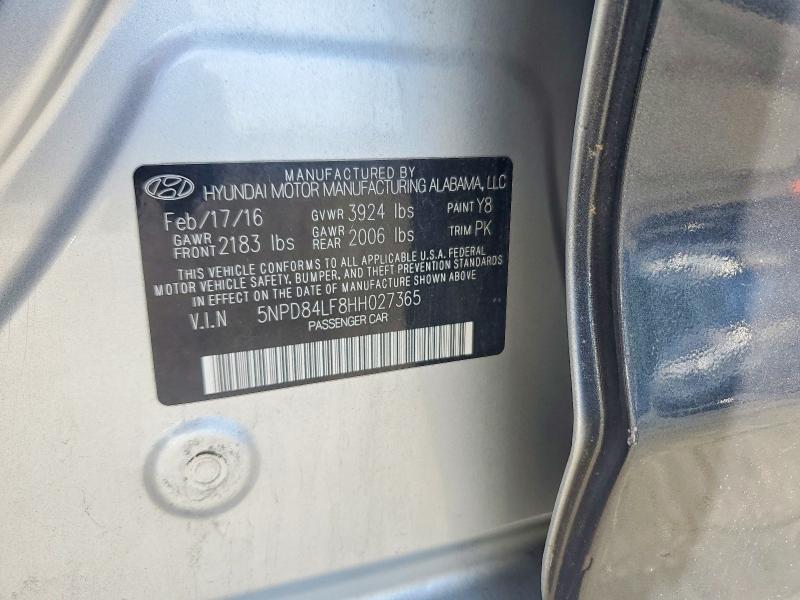 Продажа на аукционе авто 2017 Hyundai Elantra, vin: 5NPD84LF8HH027365, номер лота: 54457116