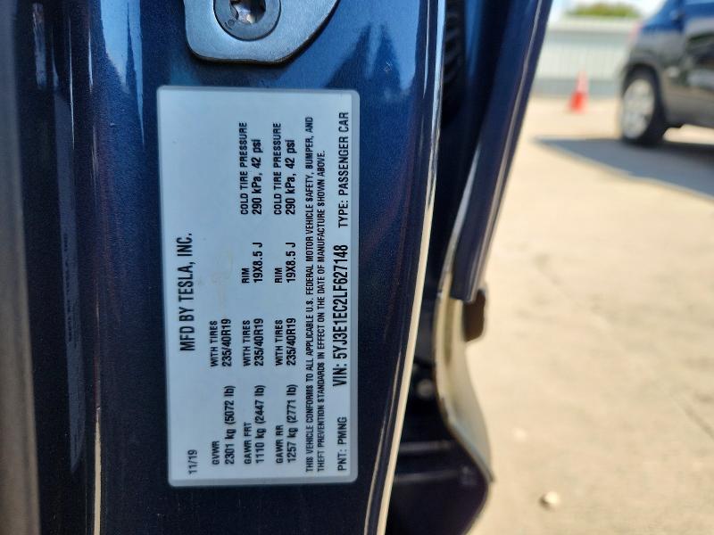 Продажа на аукционе авто 2020 Tesla Model 3, vin: 5YJ3E1EC2LF627148, номер лота: 53967666