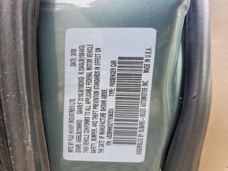 Aukcja sprzedaży 2000 Subaru Legacy, vin: 4S3BH6652Y7656324, numer aukcji: 52529896