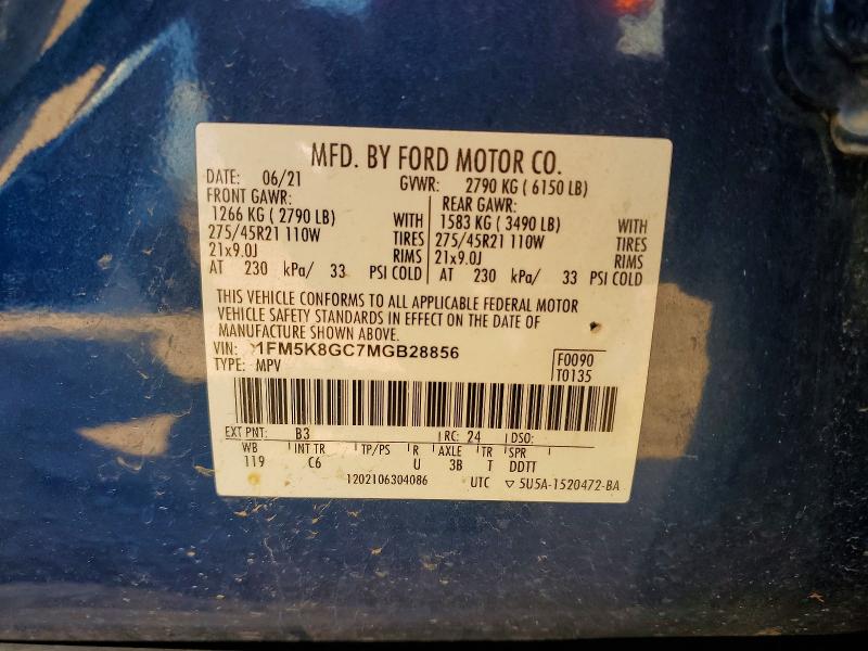 Продаж на аукціоні авто 2021 Ford Explorer, vin: 1FM5K8GC7MGB28856, номер лоту: 55235236