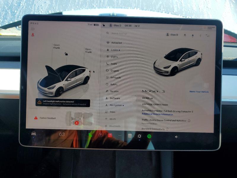 Продажа на аукционе авто 2023 Tesla Model 3, vin: 5YJ3E1EA1PF574432, номер лота: 53700386