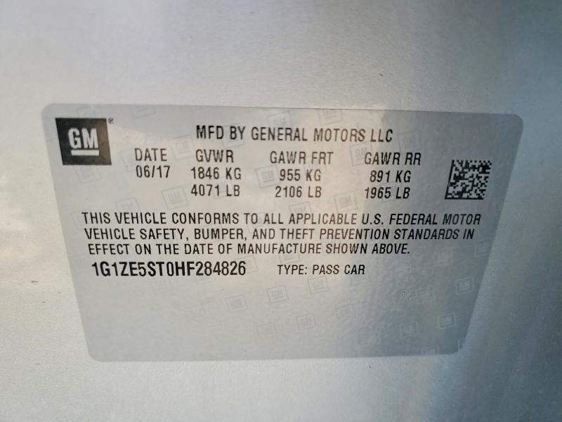 Продаж на аукціоні авто 2017 Chevrolet Malibu, vin: 1G1ZE5ST0HF284826, номер лоту: 52371106