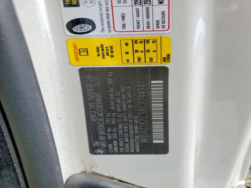 Продаж на аукціоні авто 2012 Bmw 335, vin: WBADX7C58CE744947, номер лоту: 53641436