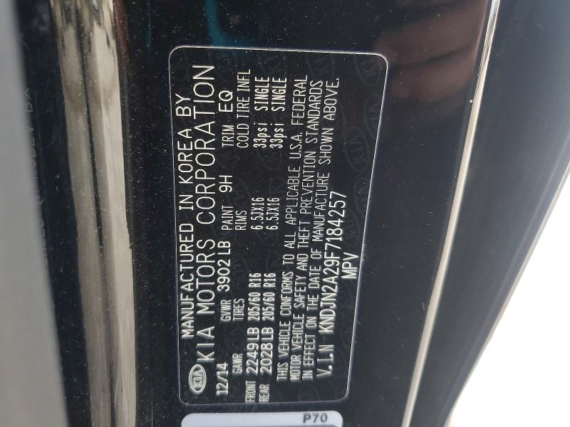 Продаж на аукціоні авто 2015 Kia Soul, vin: KNDJN2A29F7184257, номер лоту: 51888966