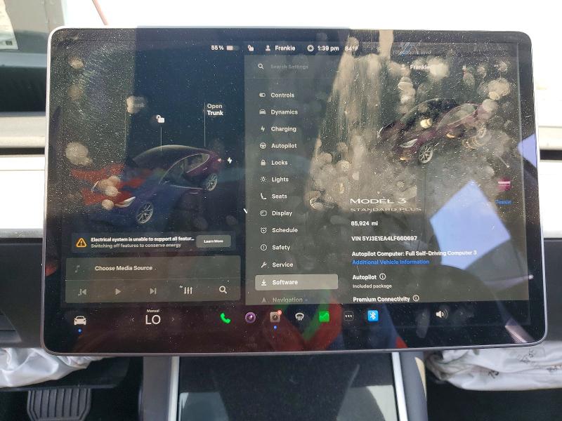 52197556 :رقم المزاد ، 5YJ3E1EA4LF660697 vin ، 2020 Tesla Model 3 مزاد بيع