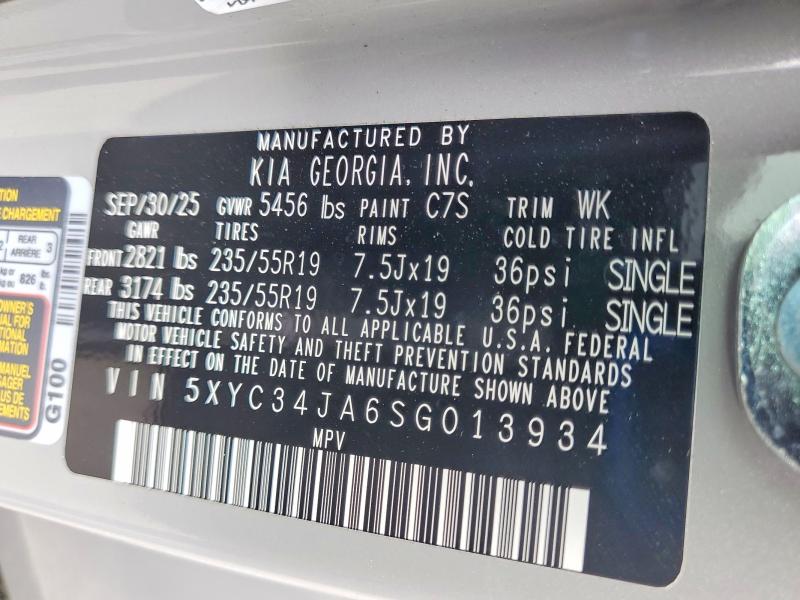 Продаж на аукціоні авто 2025 Kia Ev6, vin: 5XYC34JA6SG013934, номер лоту: 52347246