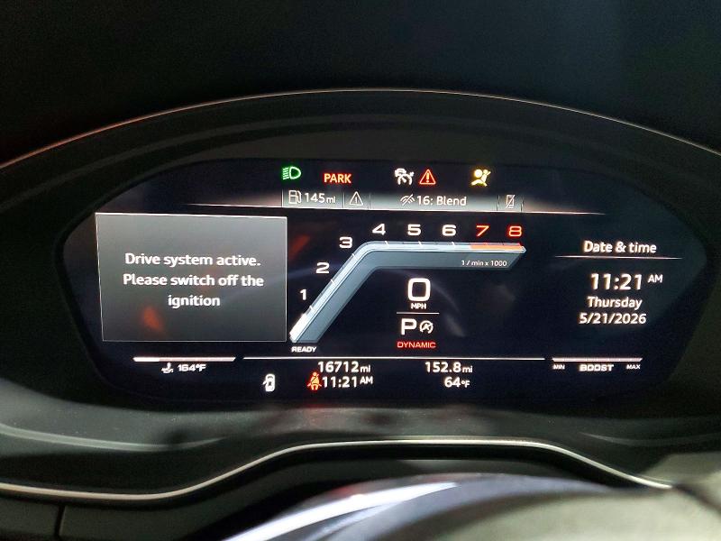 2024 Audi S5 მანქანა იყიდება აუქციონზე, vin: WAUC4CF58RA027442, აუქციონის ნომერი: 54421636