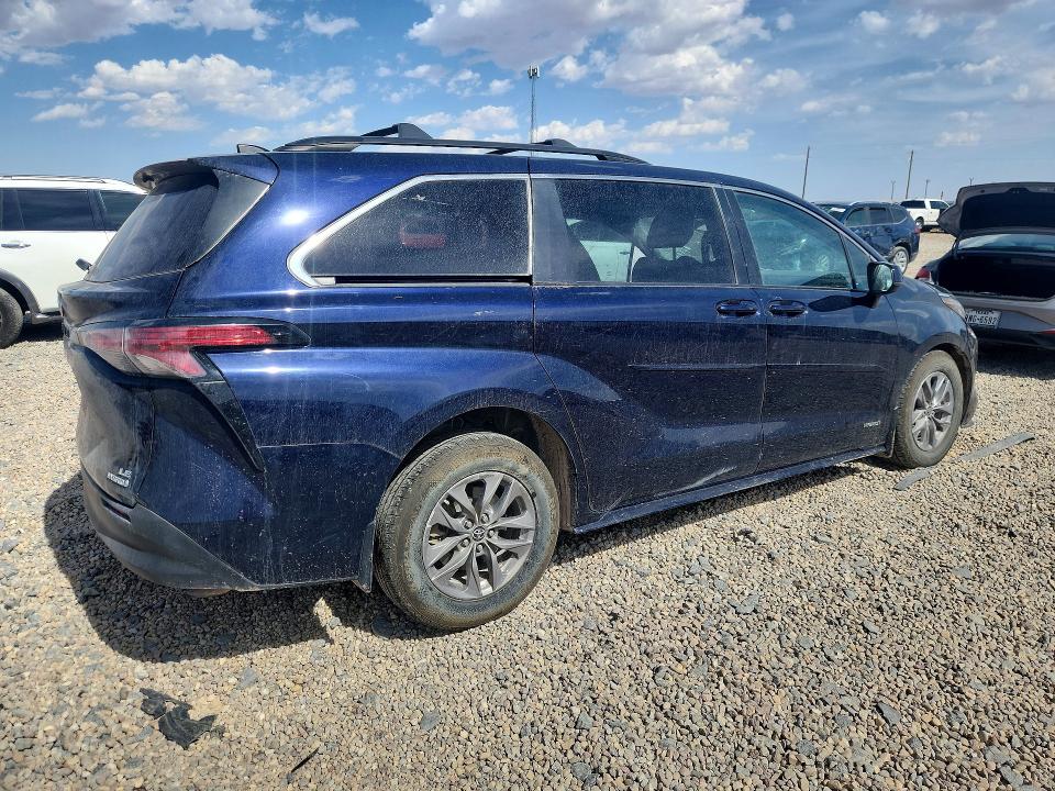 2021 Toyota Sienna მანქანა იყიდება აუქციონზე, vin: 5TDKRKEC1MS061955, აუქციონის ნომერი: 53267476