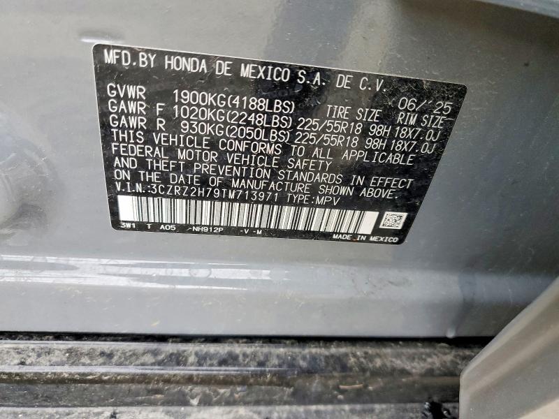 Продаж на аукціоні авто 2026 Honda Hr-v, vin: 3CZRZ2H79TM713971, номер лоту: 49928746