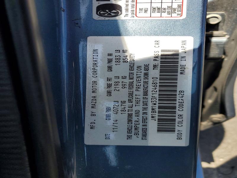 Продаж на аукціоні авто 2015 Mazda 3, vin: JM1BM1W33F1246810, номер лоту: 51680776