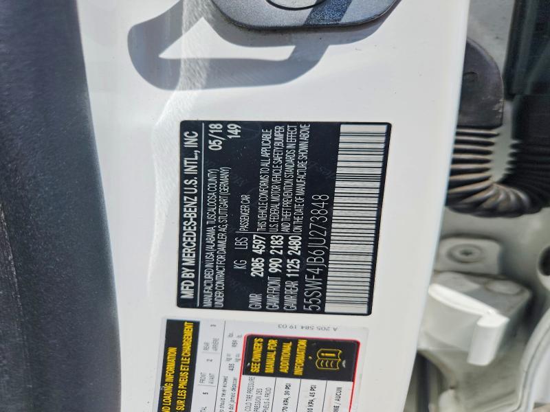 Aukcja sprzedaży 2018 Mercedes-benz C, vin: 55SWF4JB6JU273848, numer aukcji: 53478316
