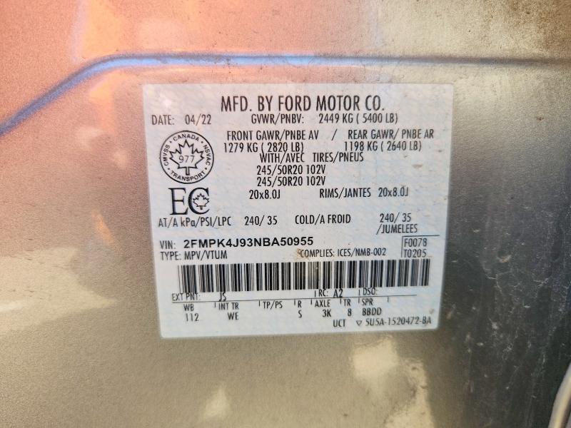 Продажа на аукционе авто 2022 Ford Edge, vin: 2FMPK4J93NBA50955, номер лота: 51317236